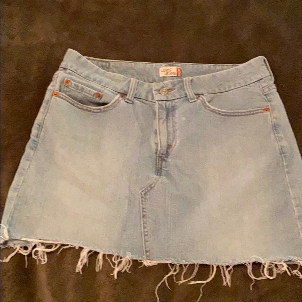 Levi’s cut off jean skirt